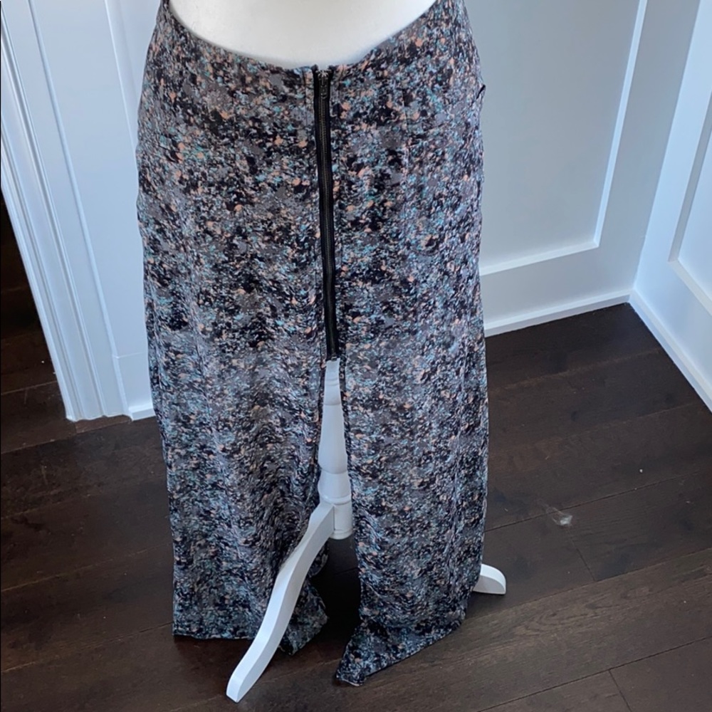 Spotted Split Maxi Skirt - image 1